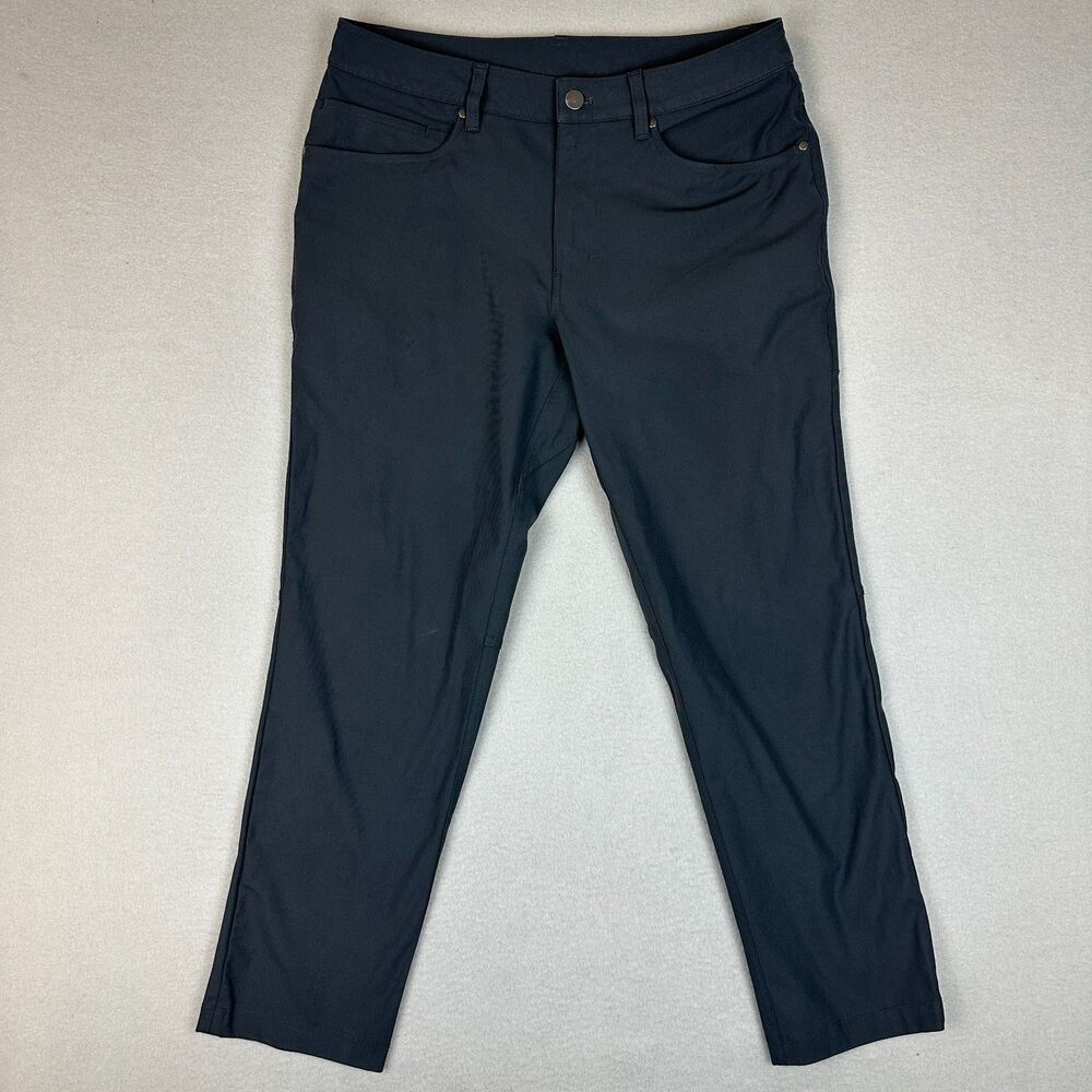 Lululemon Mens Size 31 ABC Pant Black Classic 32" Warpstreme M5ADES Straight Leg
